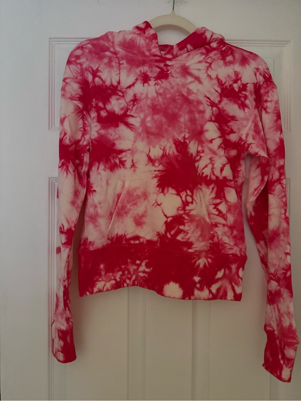 Spiritual Gangster Women's Pink & White Tie-Dye Hoodie Size XS Excellent!